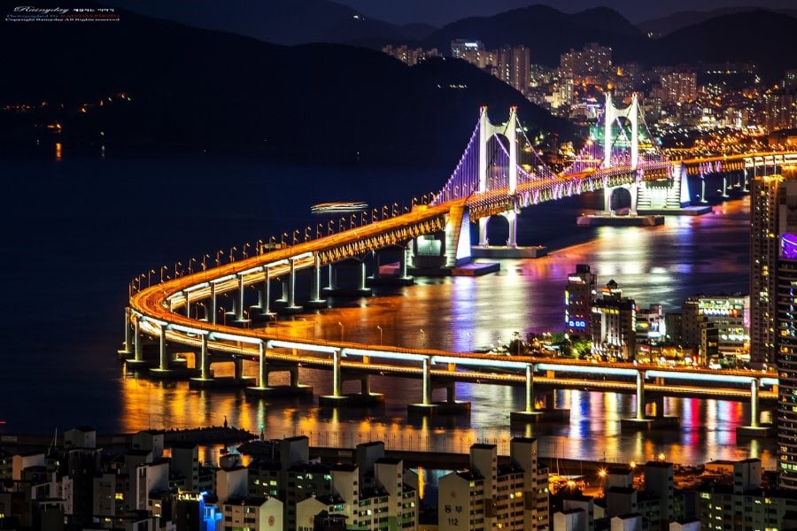 The Spectacular Evening View of the Gwangandaegyo Bridge