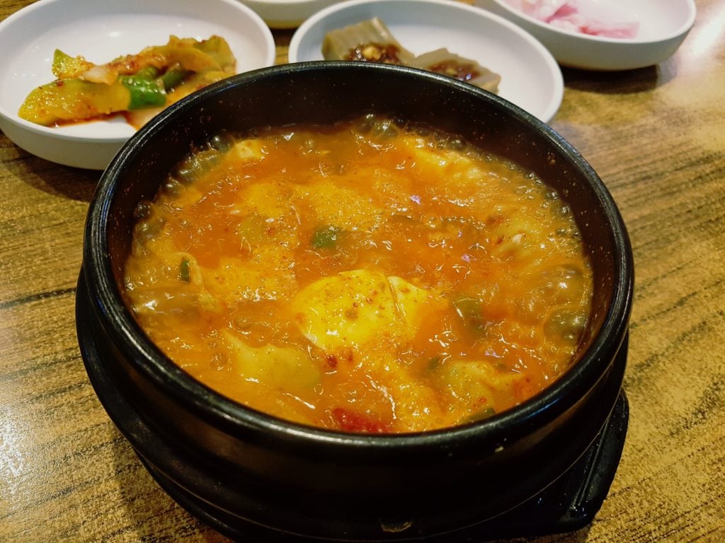 Sundubu-jjigae, a soft and spicy filling treat